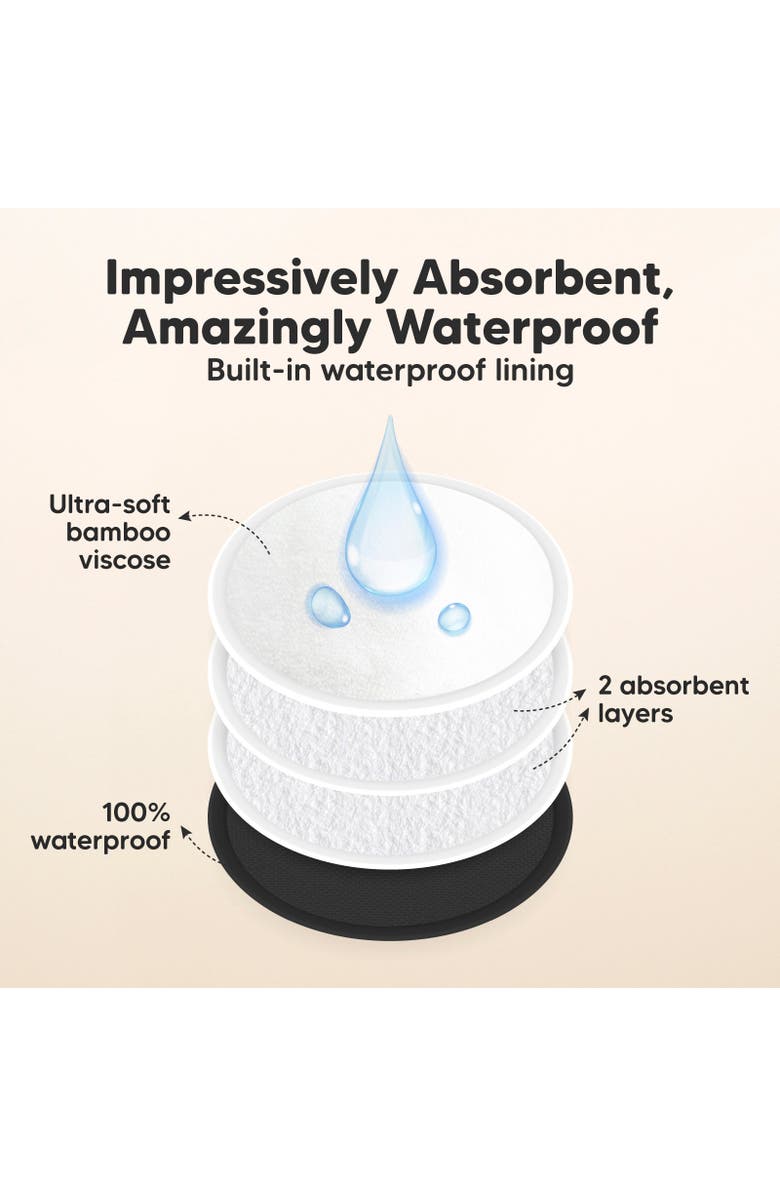 KeaBabies 14-Pack Comfy Nursing Pads, Alternate, color, Midnight Black