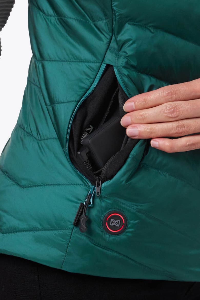 Backcountry Xtera Packable Heated Puffer Vest - Women's, Alternate, color, Forest Green