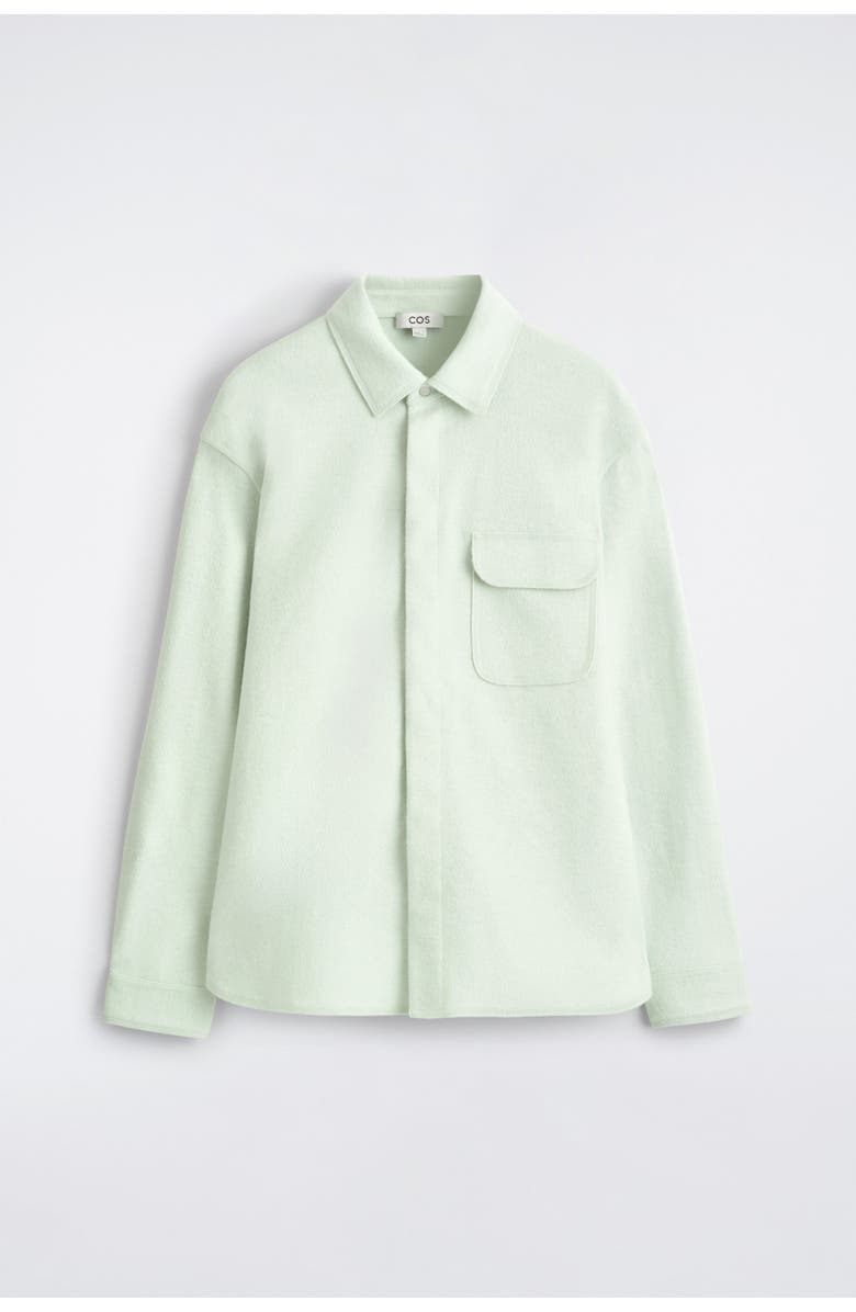 COS Boiled-Wool Overshirt, Alternate, color, Light Green