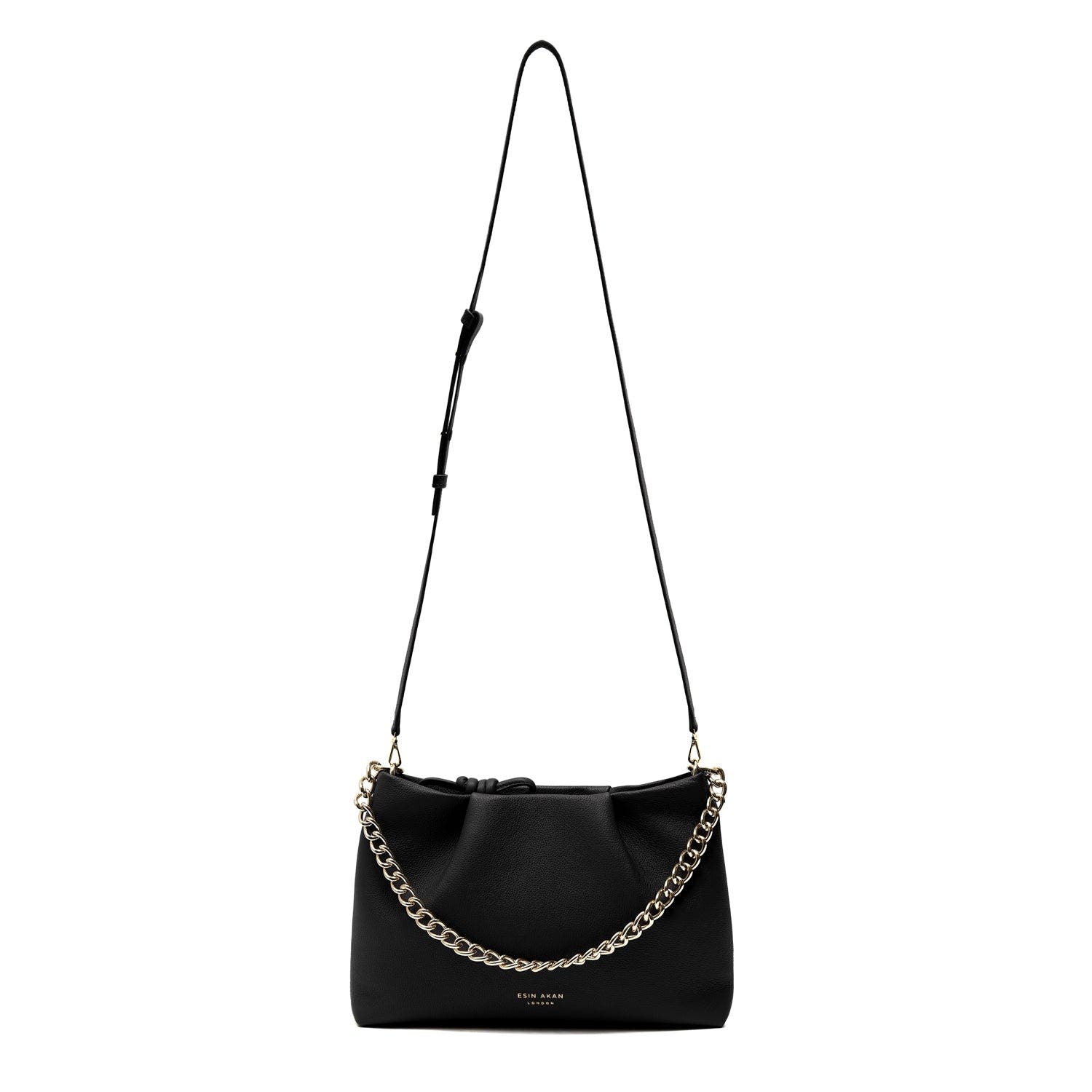 Esin Akan 3-in-1 Midi Richmond Leather Crossbody Bag in Black 