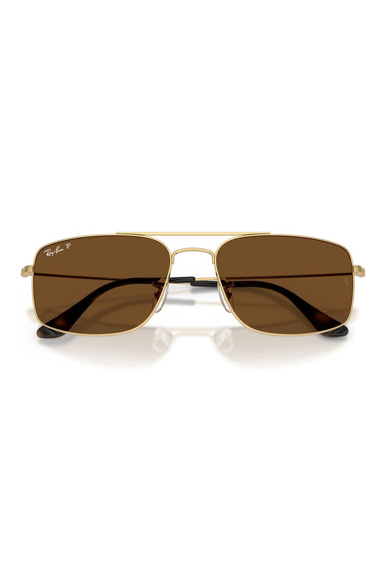 59mm Explorer 3 Polarized Square Sunglasses, Alternate, color, ARISTA / POLAR BROWN