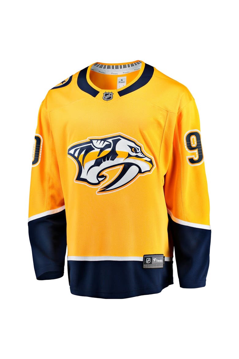 Men's Fanatics Ryan O'Reilly Gold Nashville Predators Home Premier Breakaway Player Jersey, Alternate, color, Gold