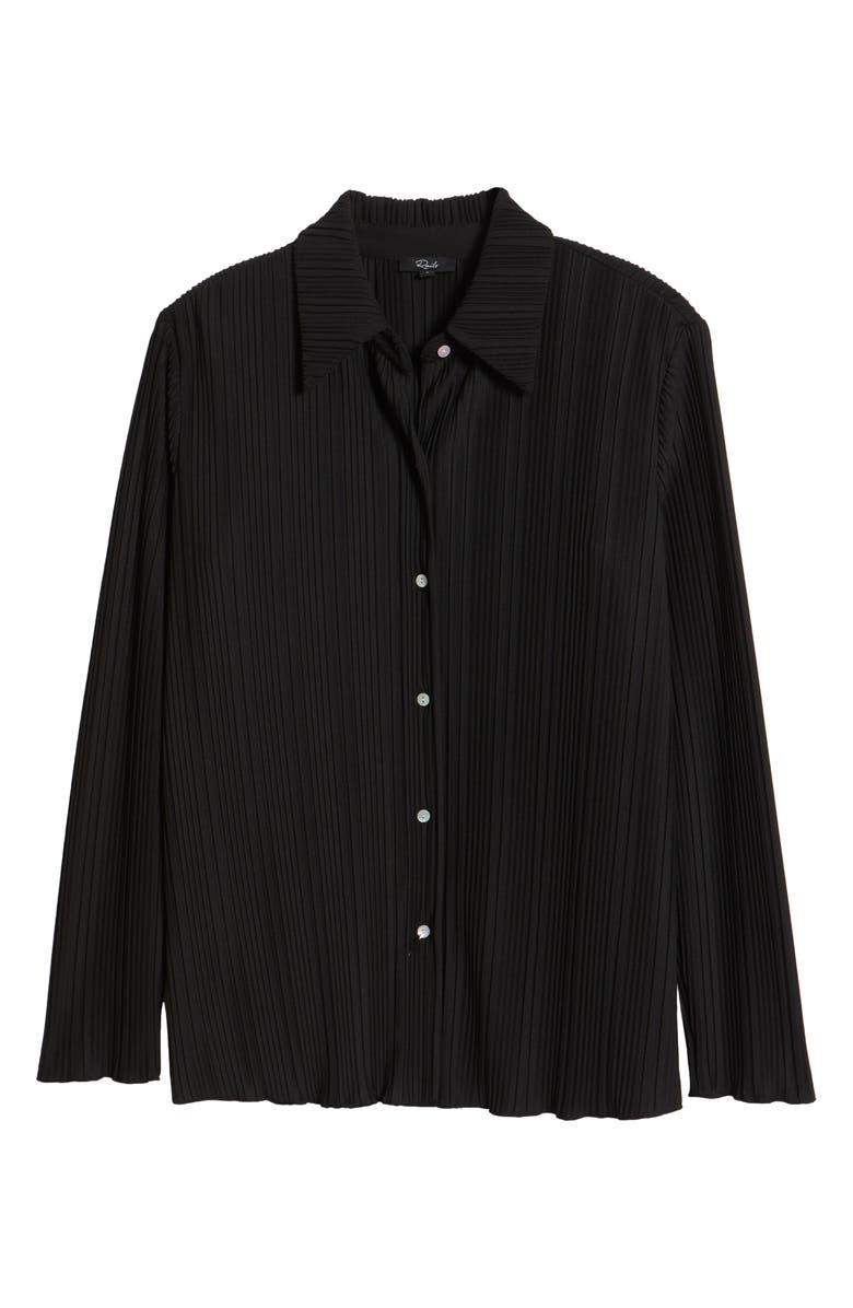 Rails Plissé Button-Up Shirt, Alternate, color, Jet