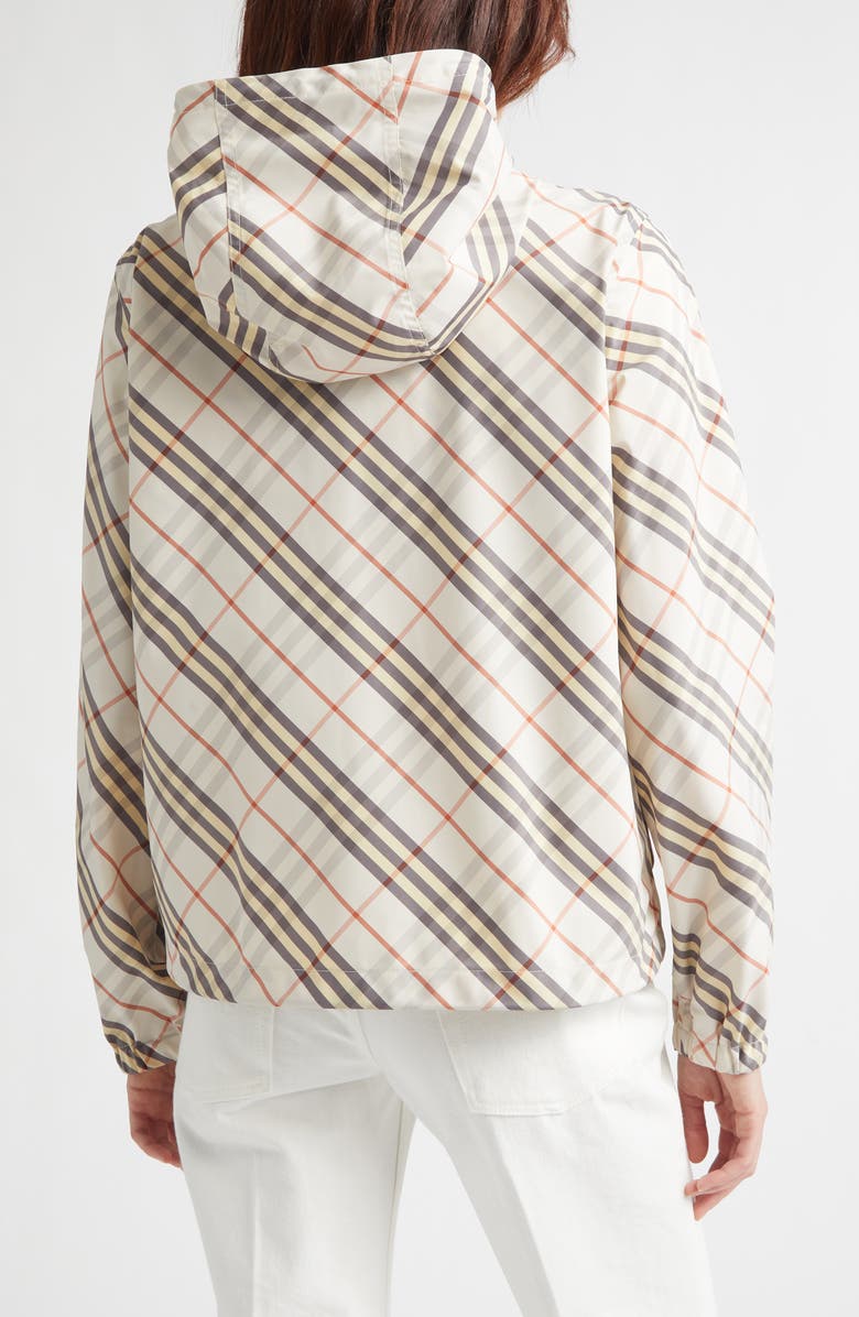 Burberry Salcombe Check Hooded Jacket, Alternate, color, Pebble Beige Ip Chk