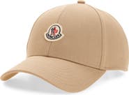 Moncler Logo Patch Cotton Gabardine Baseball Cap