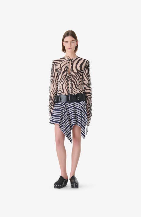 Trecy Zebra Print Blouse