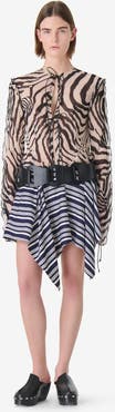 IRO Trecy Zebra Print Blouse
