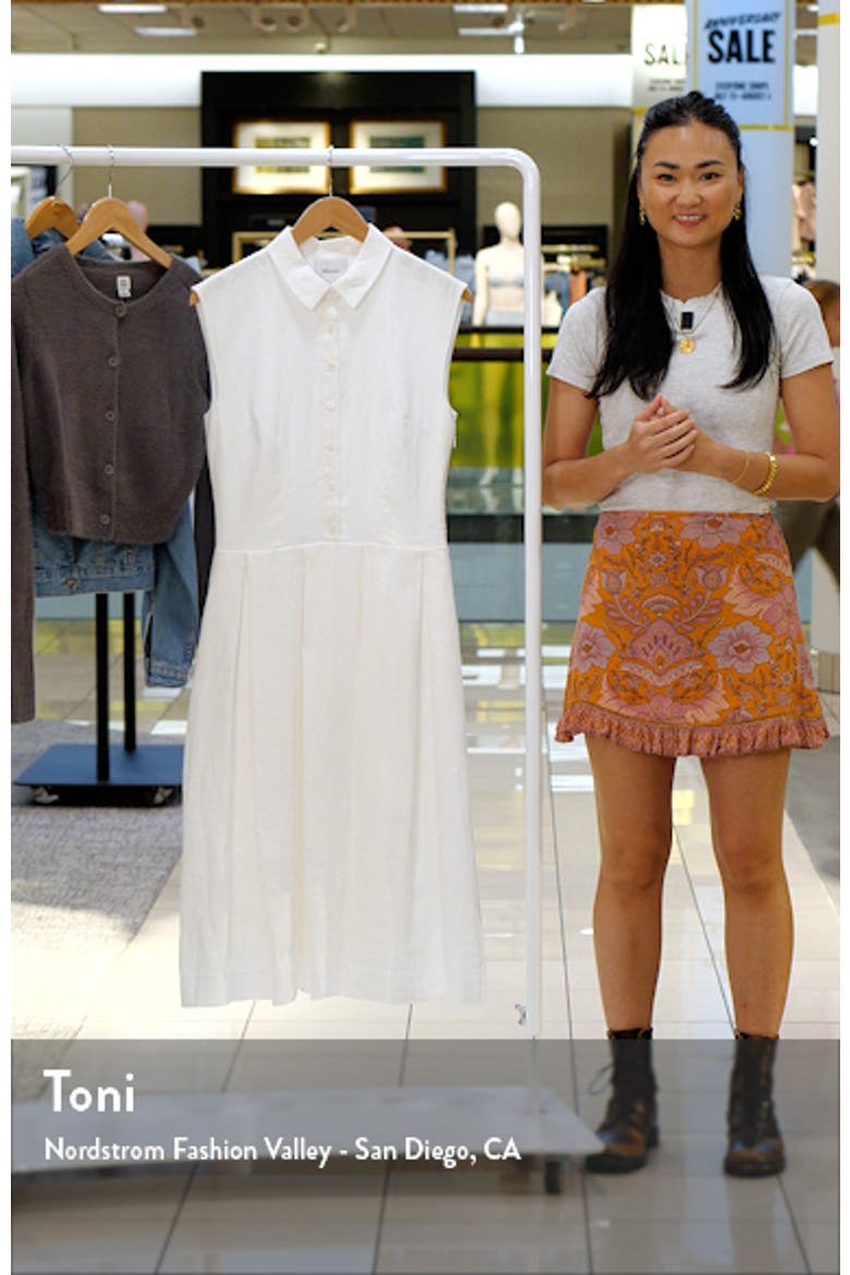 Prim Sleeveless Linen Shirtdress video