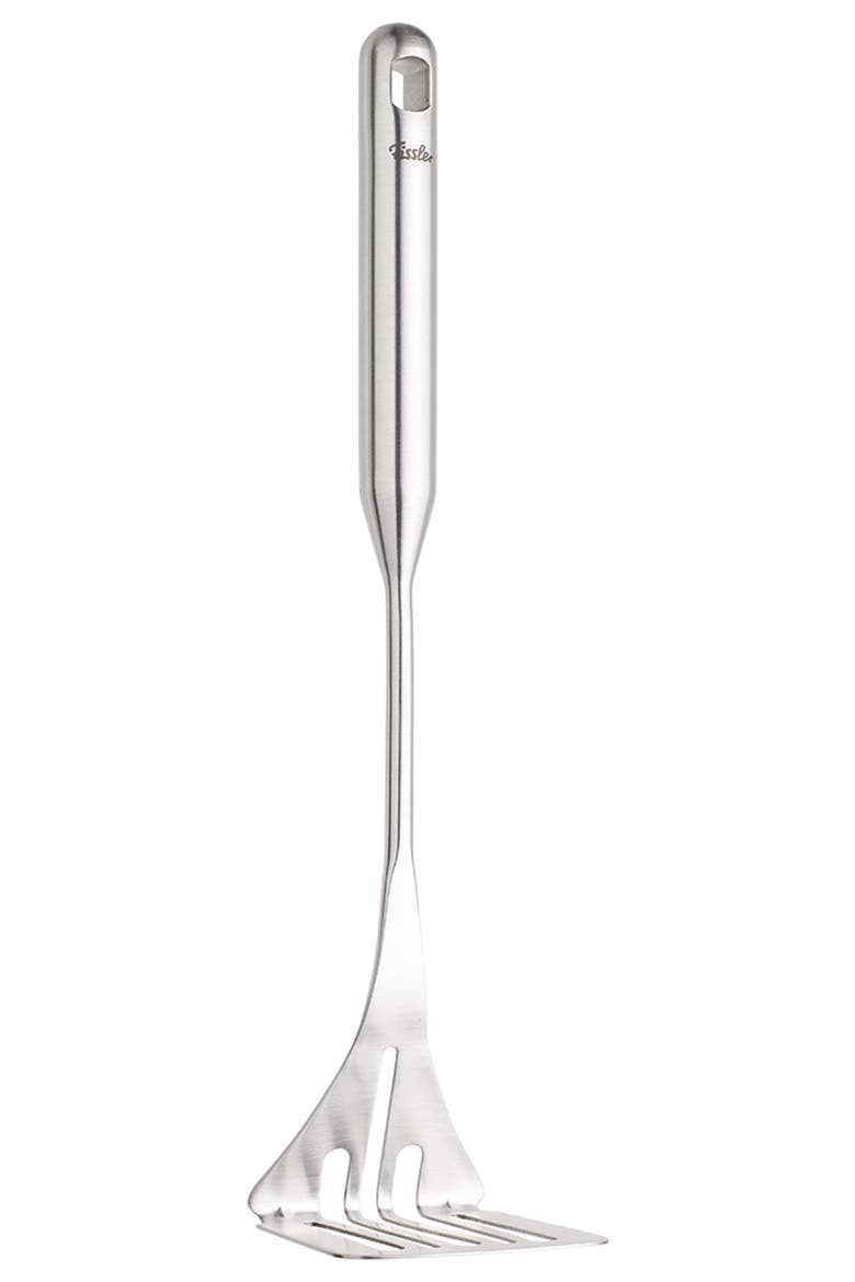 Essential™potato masher, Alternate, color, Metallic Silver