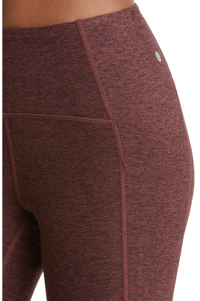 Restore Soft High Waist Pocket Flare Leggings, Alternate, color, BURGUNDY SASS