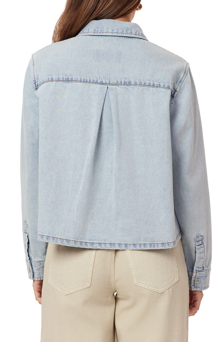 Scotch & Soda Long Sleeve Crop Denim Shirt, Alternate, color, Kingston