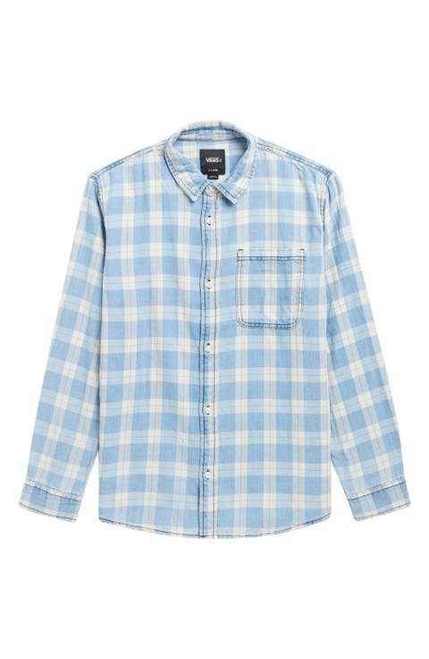 Kids' Plaid Cotton Button-Up Shirt