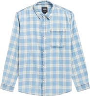 Vans Kids' Plaid Cotton Button-Up Shirt