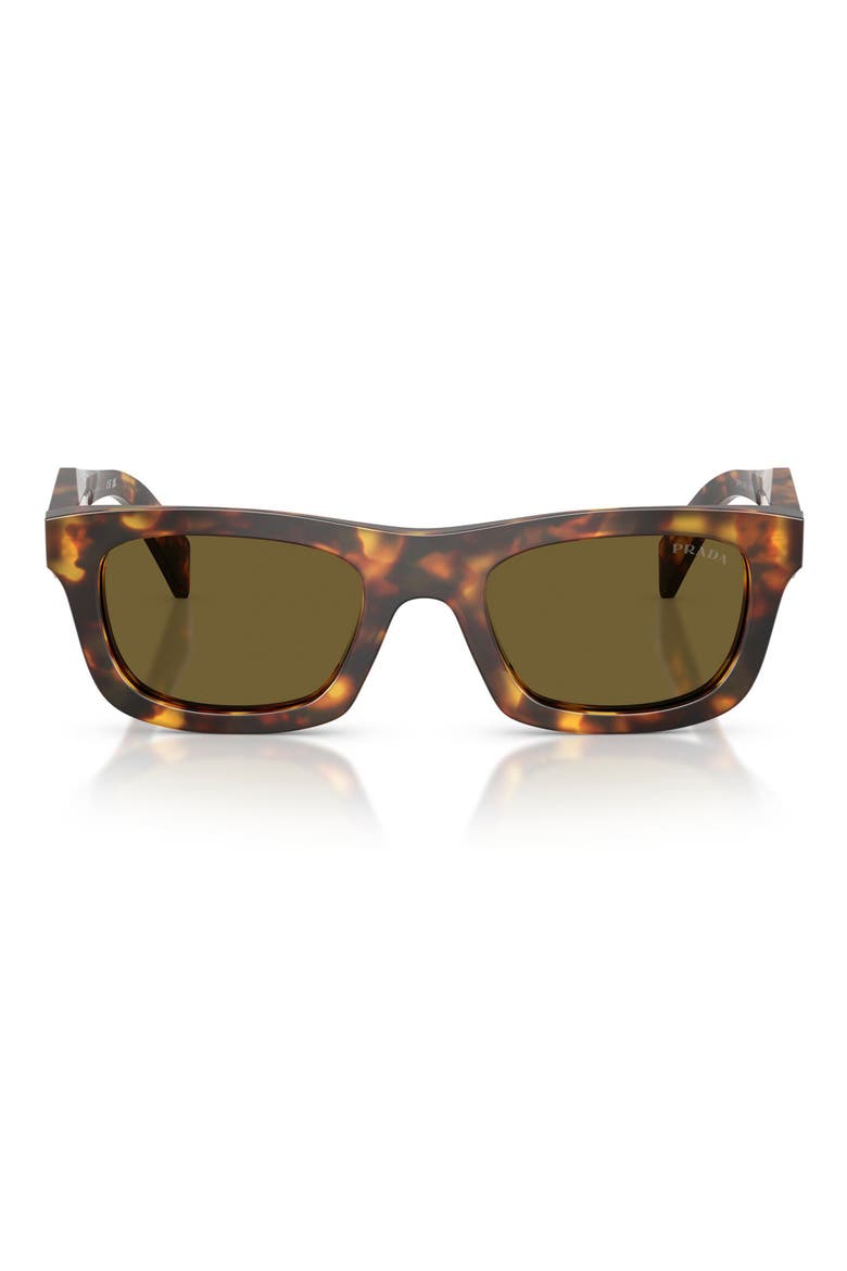 50mm Pillow Sunglasses, Main, color, HONEY TORTOISE / DARK BROWN