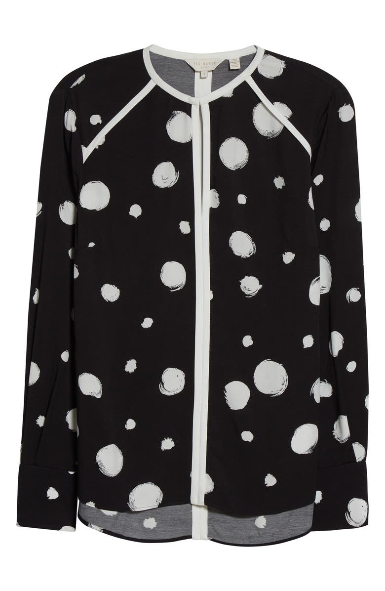 Ted Baker London Dulani Spot Top with Contrast Binding, Alternate, color, 