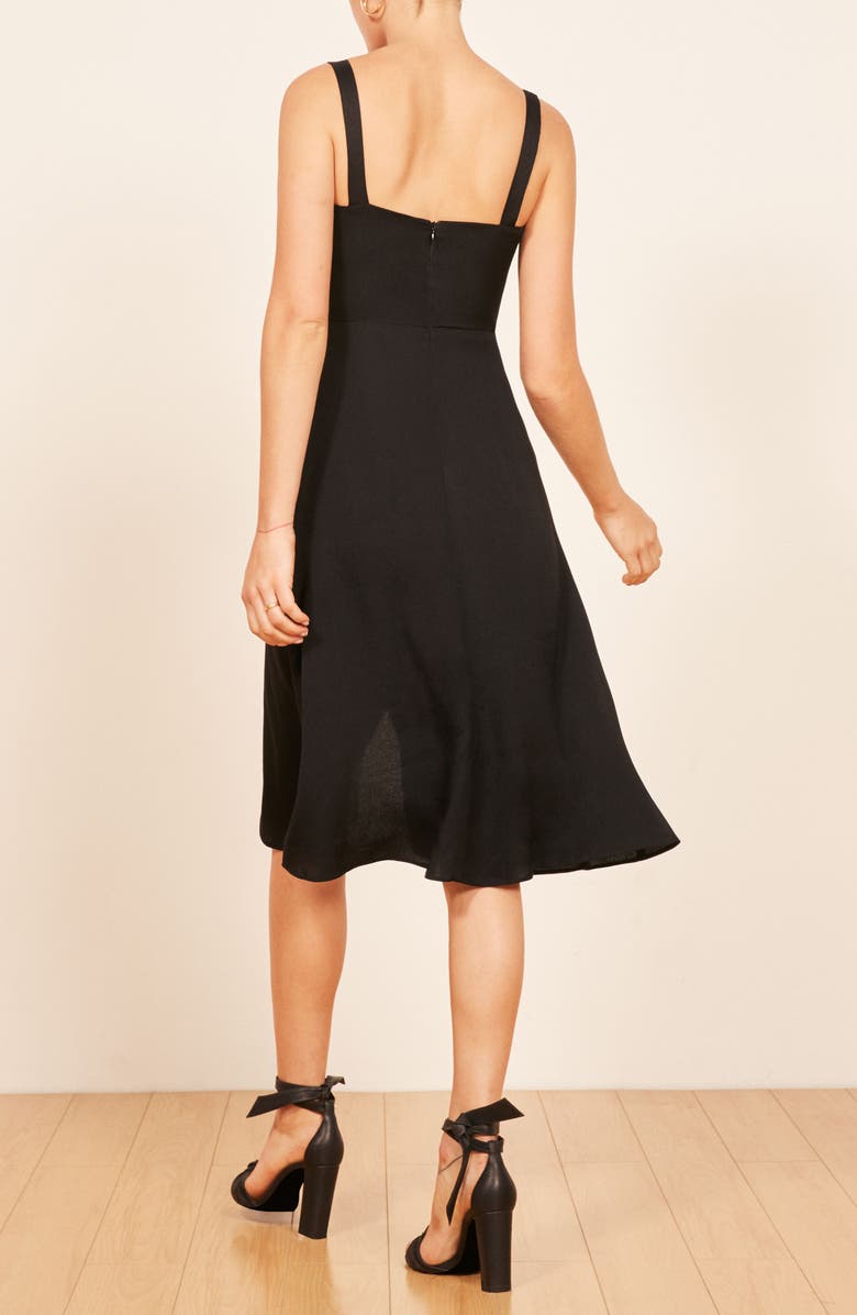 Reformation Persimmon Midi A-Line Dress, Alternate, color, 