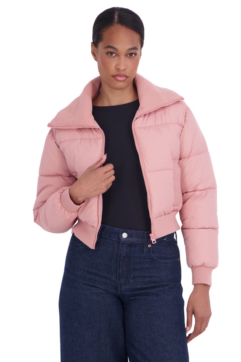 Puffer Bomber Jacket, Alternate, color, ROSE