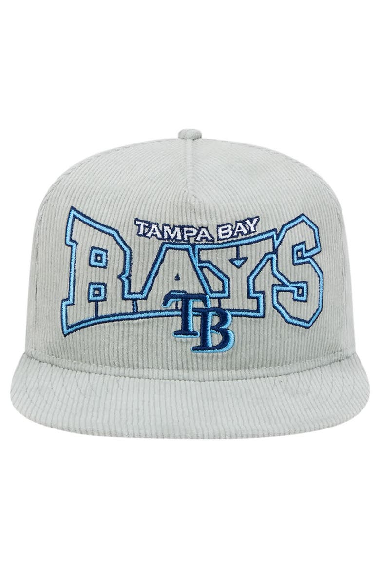 Men's New Era Gray Tampa Bay Rays Corduroy Golfer Snapback Hat, Alternate, color, Gray