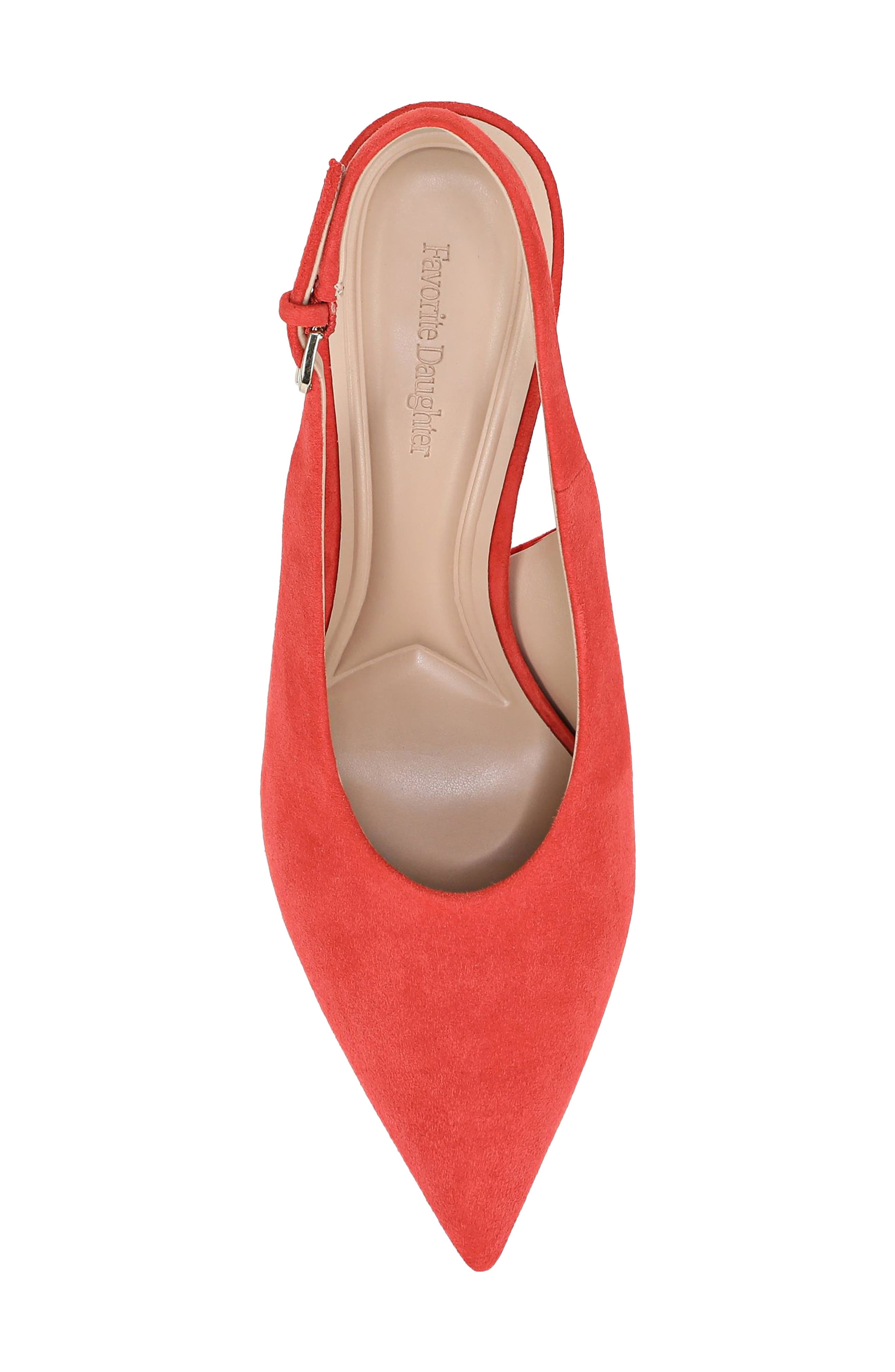 Remy Pointed Toe Slingback Sandal, Alternate, color, TOMATO