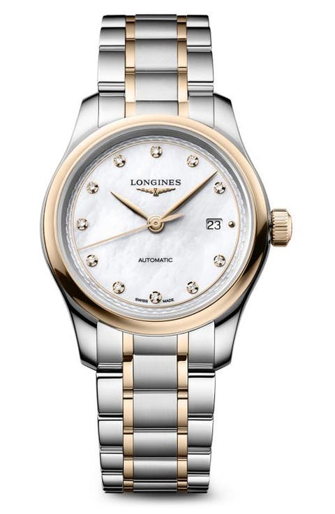 Master Collection Automatic Diamond Bracelet Watch, 30mm