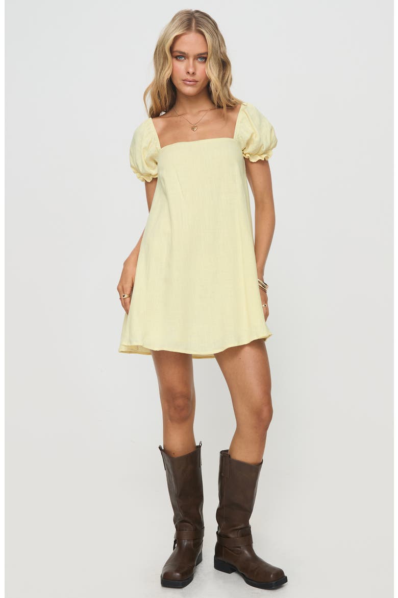 Beyond Linen Blend Minidress, Alternate, color, YELLOW