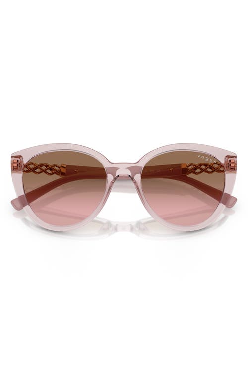 Vogue 53mm Cat Eye Sunglasses In Transparent Pink