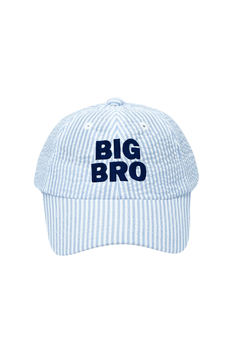 Big Bro Seersucker Baseball Hat, Main, color, Blue