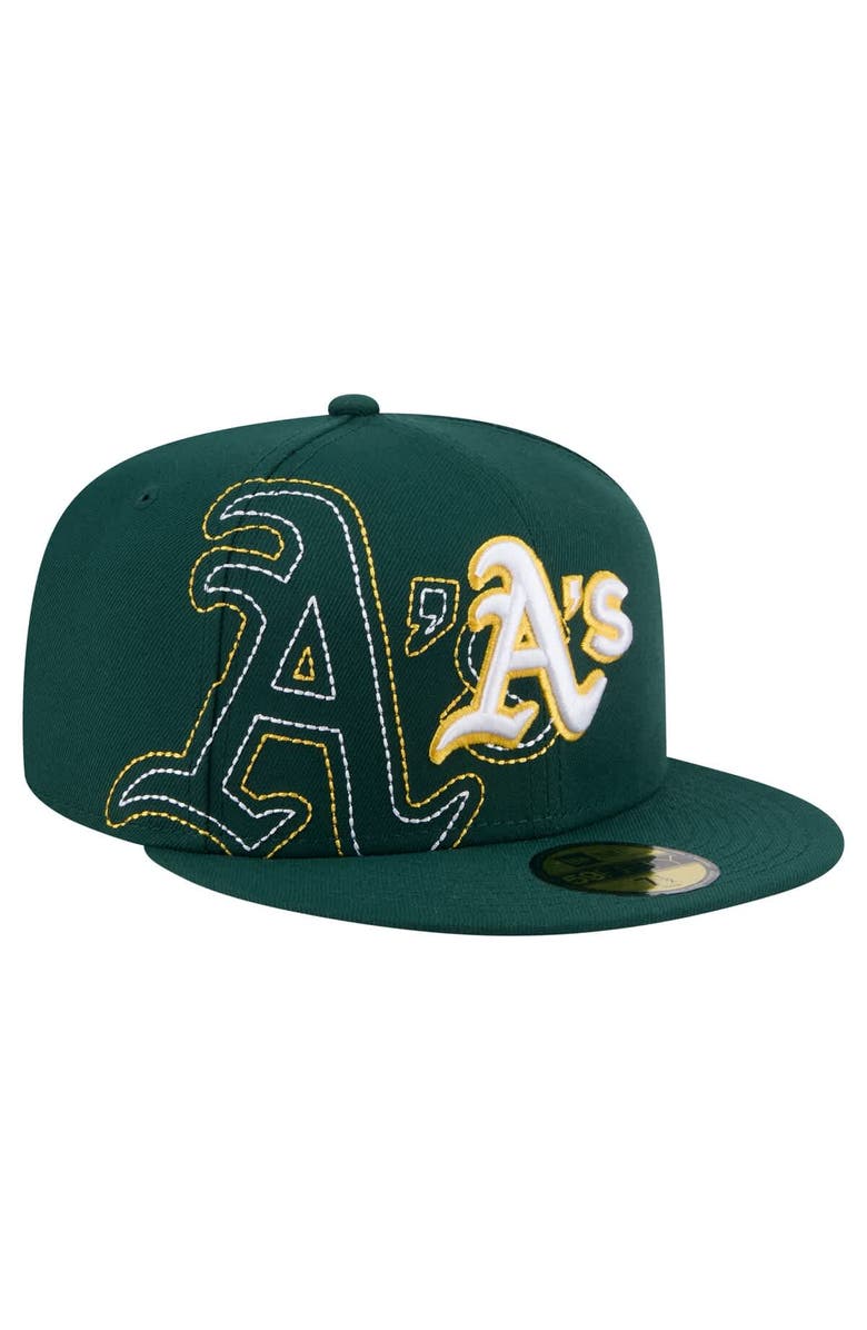 New Era Men's New Era Green Athletics Yarn Stitch 59FIFTY Fitted Hat, Main, color, 