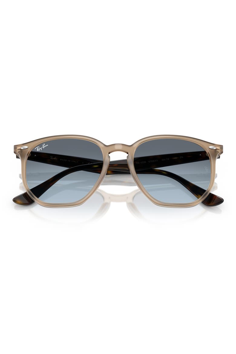 54mm Gradient Round Sunglasses, Alternate, color, BLUE GRAD