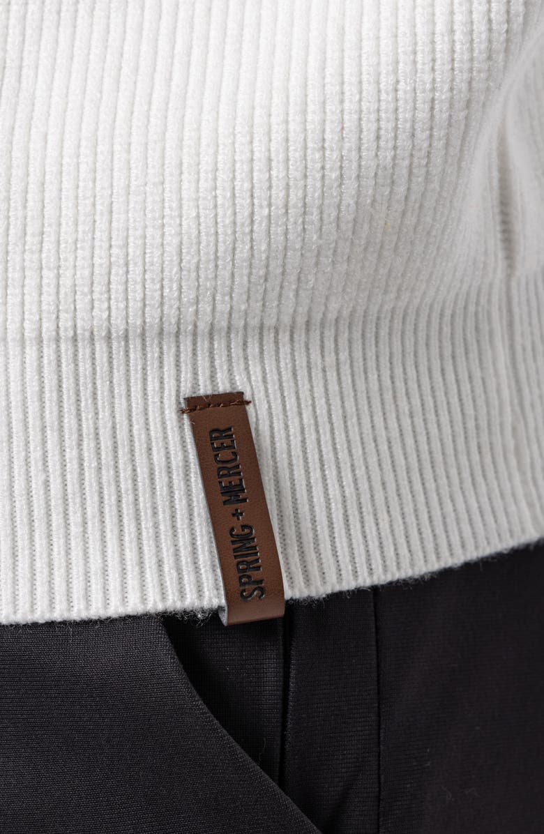 Spring + Mercer Ribbed Turtleneck Sweater, Alternate, color, Off White