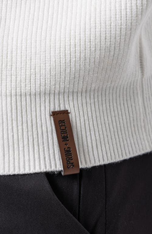 Shop Spring + Mercer Ribbed Turtleneck Sweater In Off White