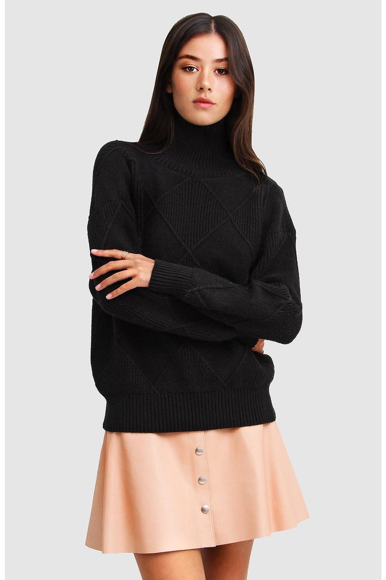 The Academy Turtleneck Jumper, Main, color, Black