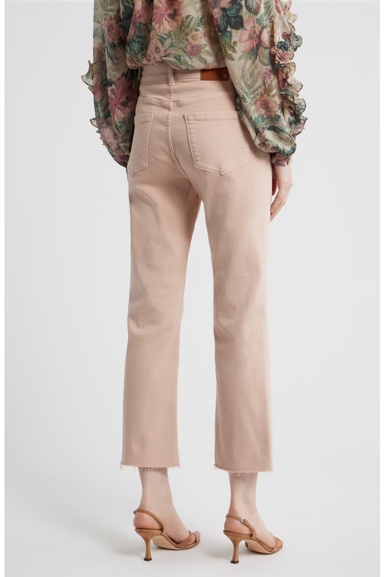Mika High Waist Raw Hem Pants, Alternate, color, ASH ROSE