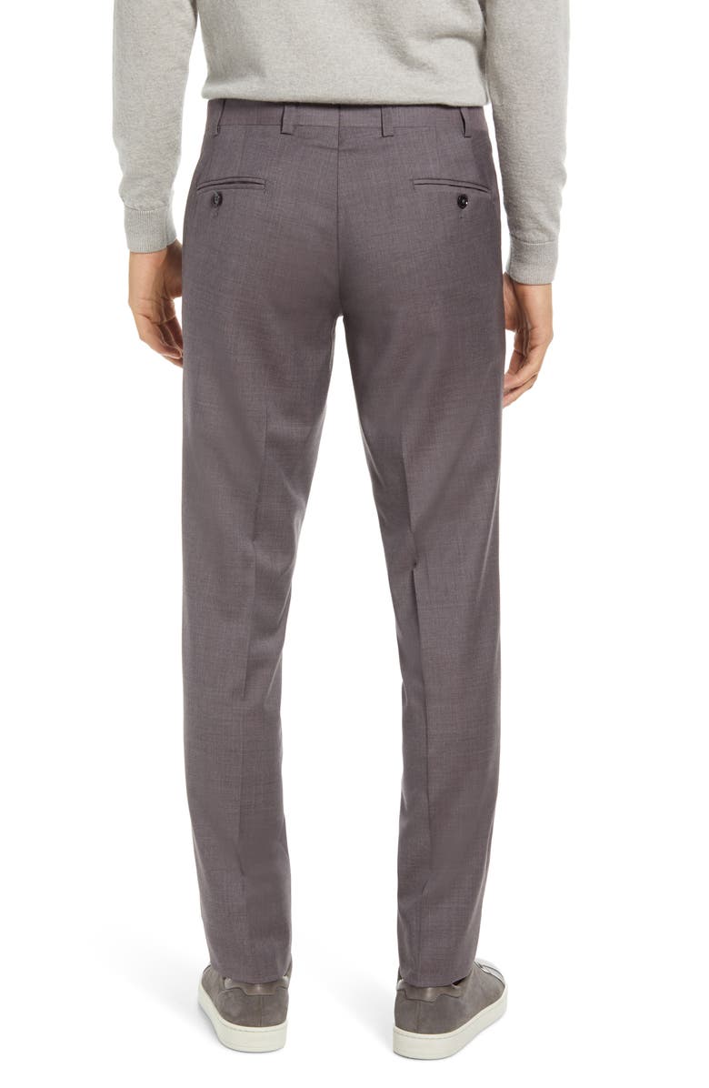 Ted Baker London Jerome Flat Front Wool Dress Pants, Alternate, color, 