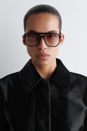 COS Oversized Square-Frame Aviator Sunglasses