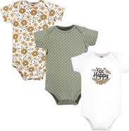Hudson Baby Triple Pack of Soft Cotton Bodysuits