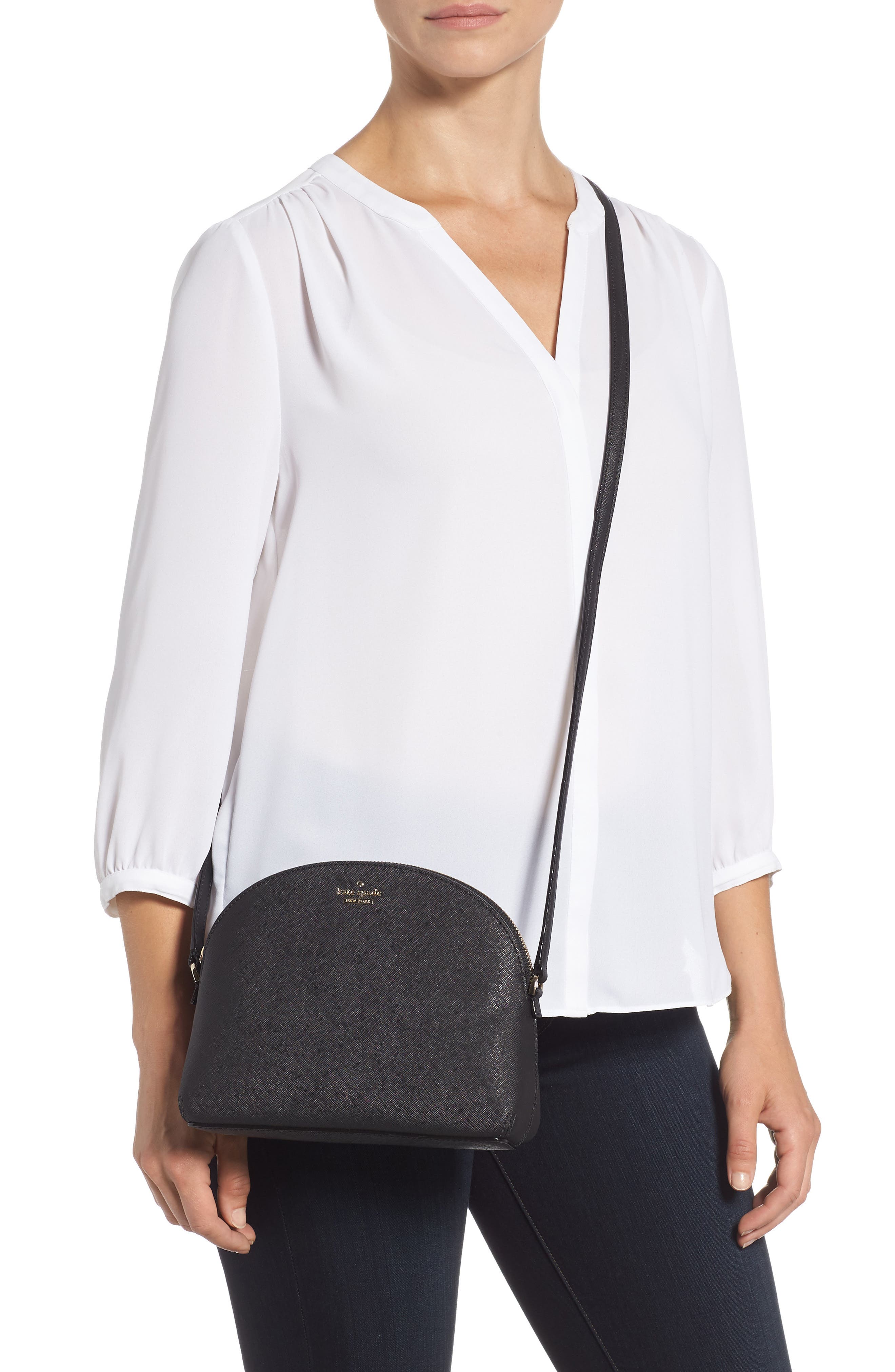 Kate Spade New York cameron street large hilli leather crossbody bag, Alternate, color, 