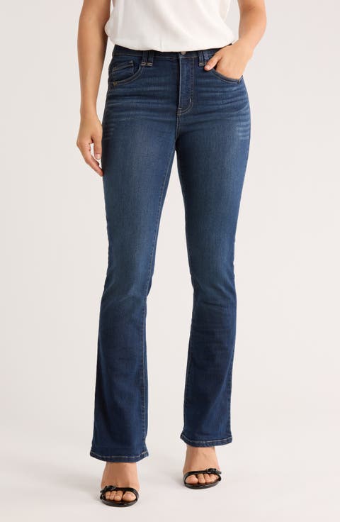 Embroidered Pocket Bootcut Jeans