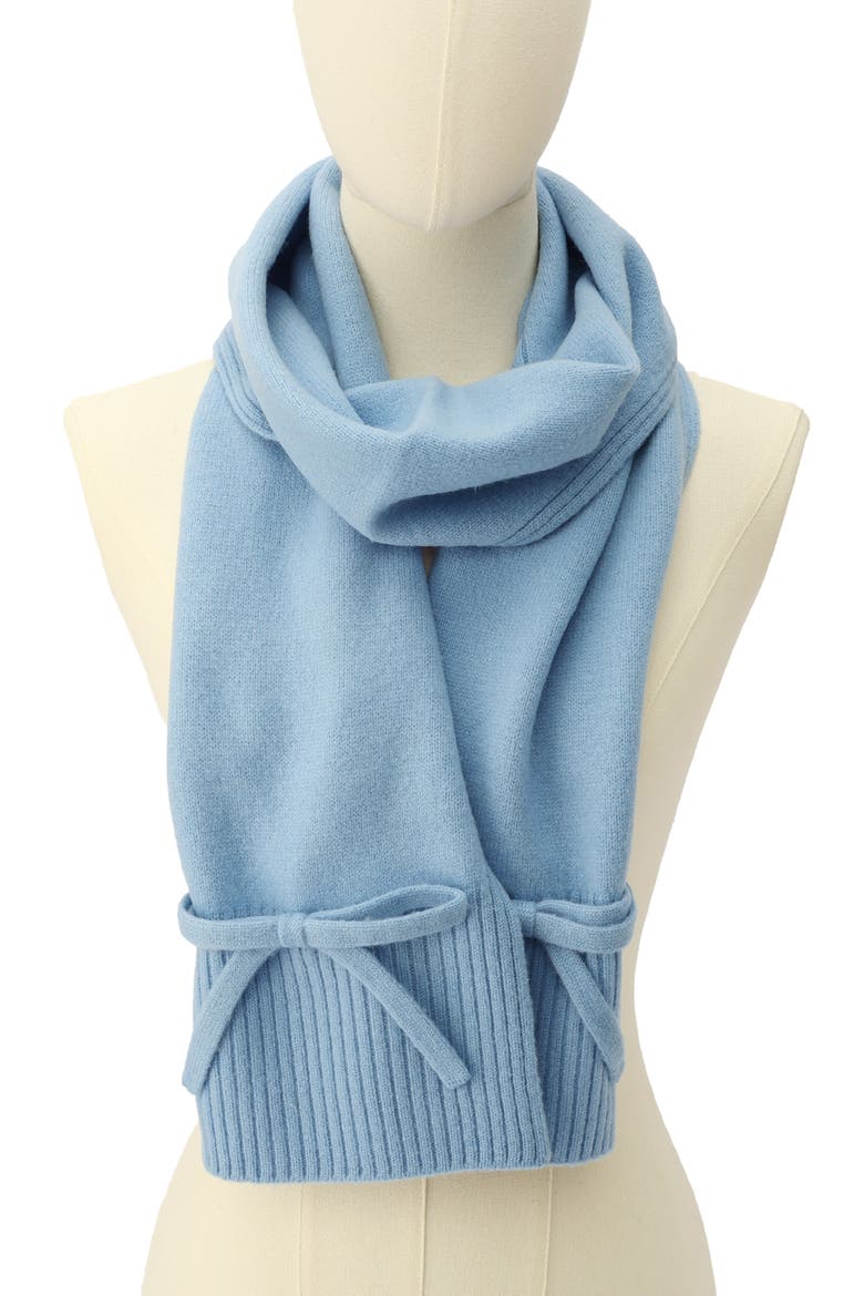 bow wool scarf, Alternate, color, AUTUMN SKY