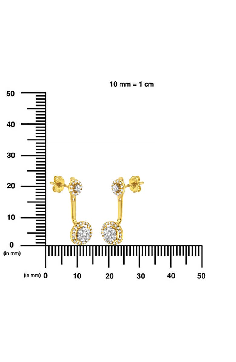 Haus of Brilliance 14K Yellow Gold Plated Silver 5/8 Ct Diamond Removable Stud and Dangle Earrings, Alternate, color, Yellow