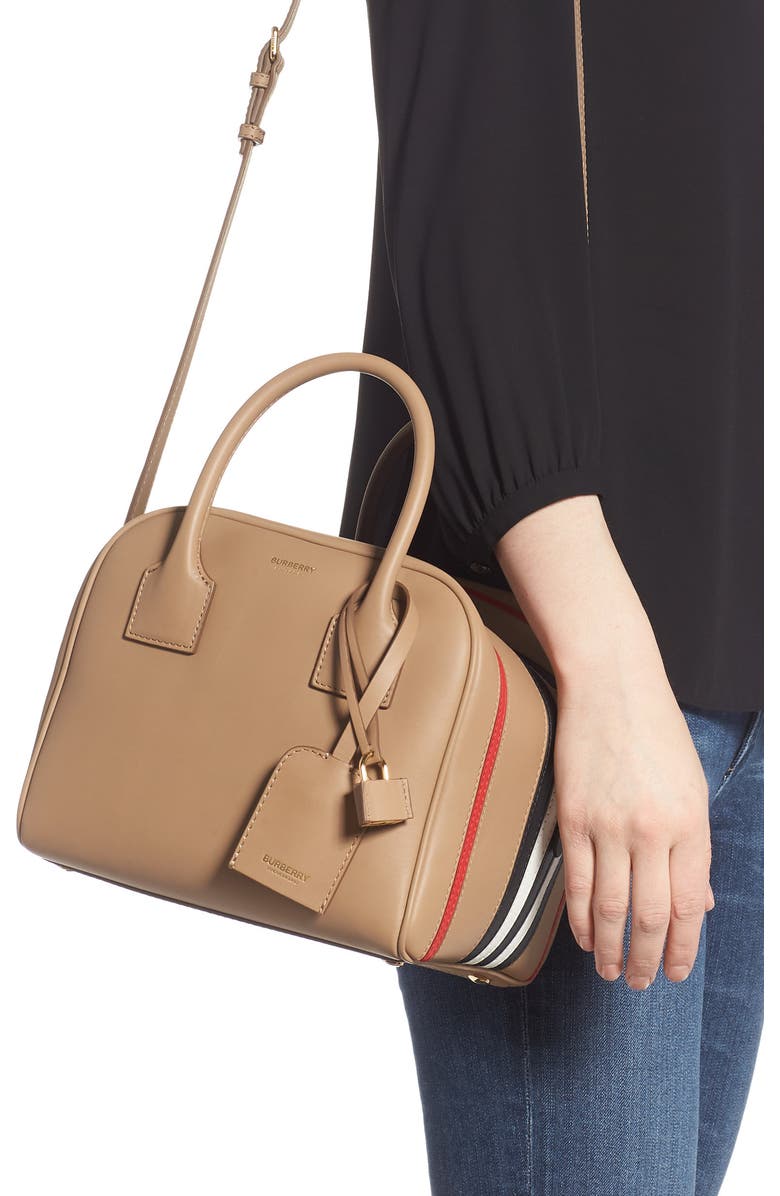 Burberry Small Leather Cube Bag, Alternate, color,