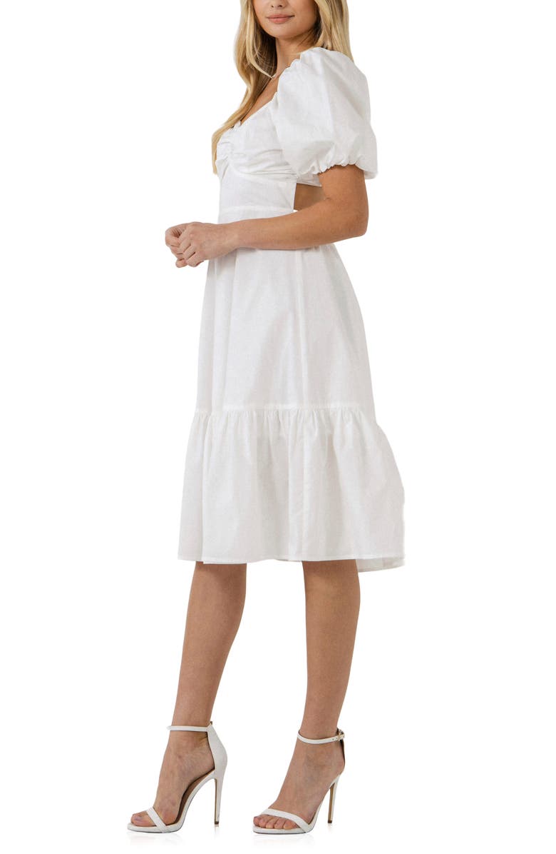 English Factory Puff Sleeve Cotton Dress, Alternate, color,