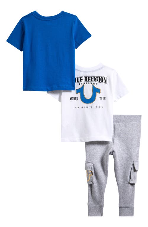True Religion Horseshoe Logo T-shirts & Joggers Set In Blue