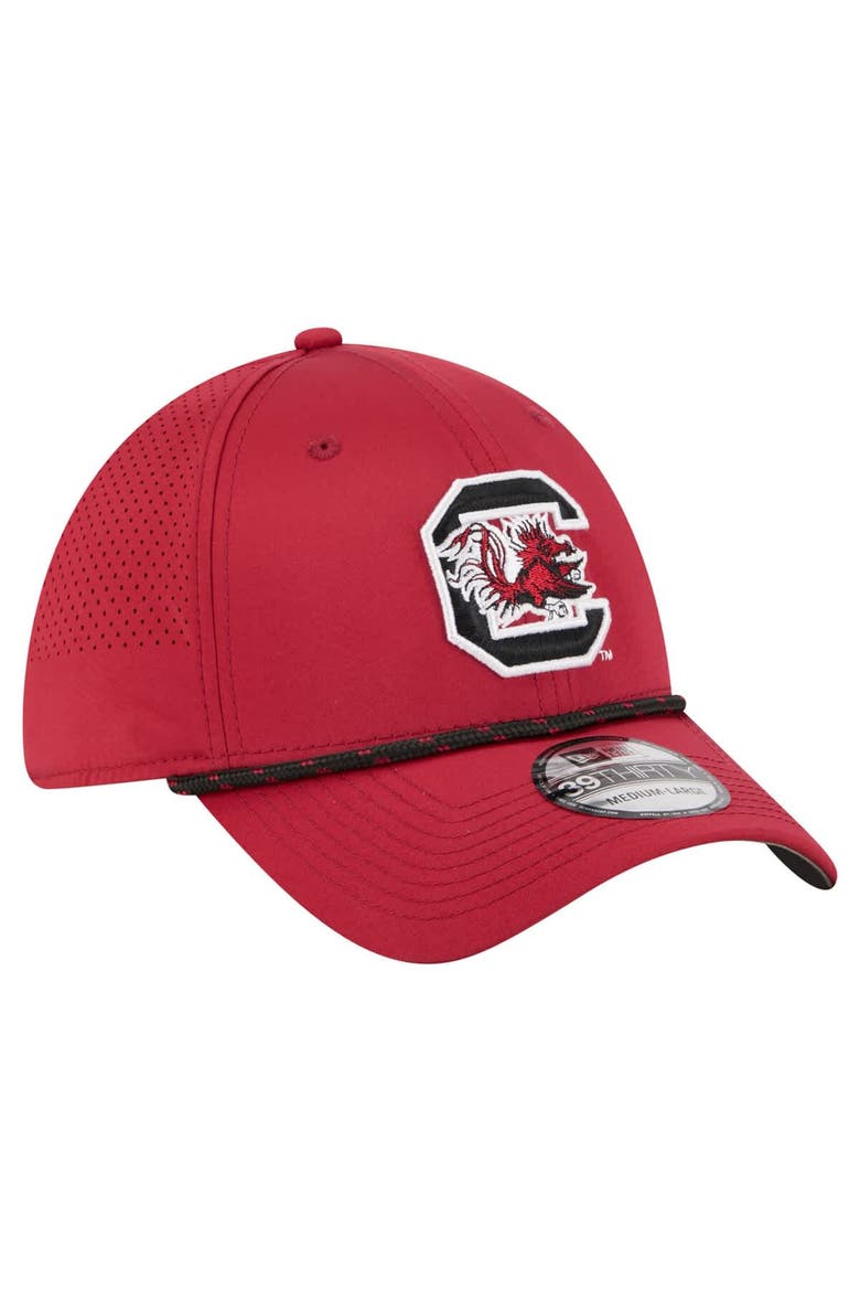 Men's New Era  Garnet South Carolina Gamecocks Rope 39THIRTY Flex Hat, Alternate, color, Garnet