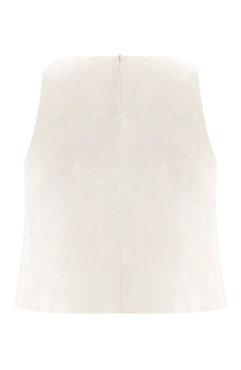 Monlicia Lena 100% Linen Sleeveless Top, Alternate, color, Stone