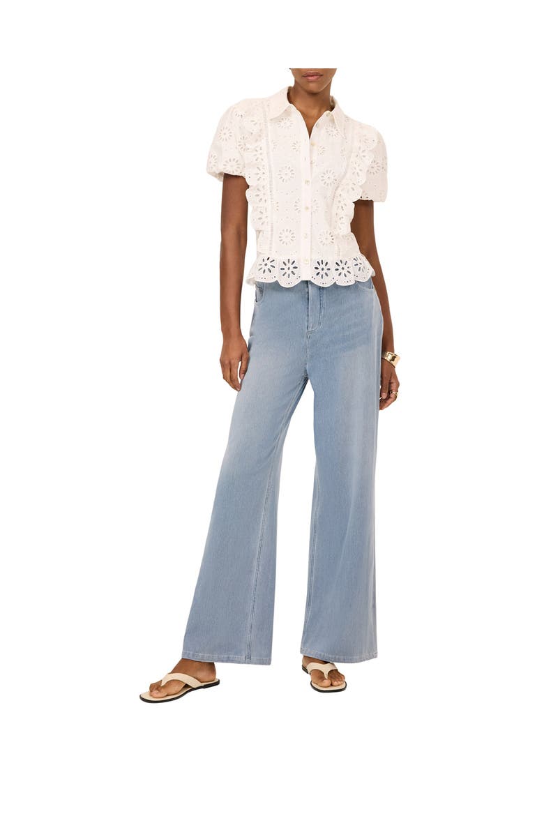 Stretch Denim Wide Leg Travel Jeans, Alternate, color, Blue