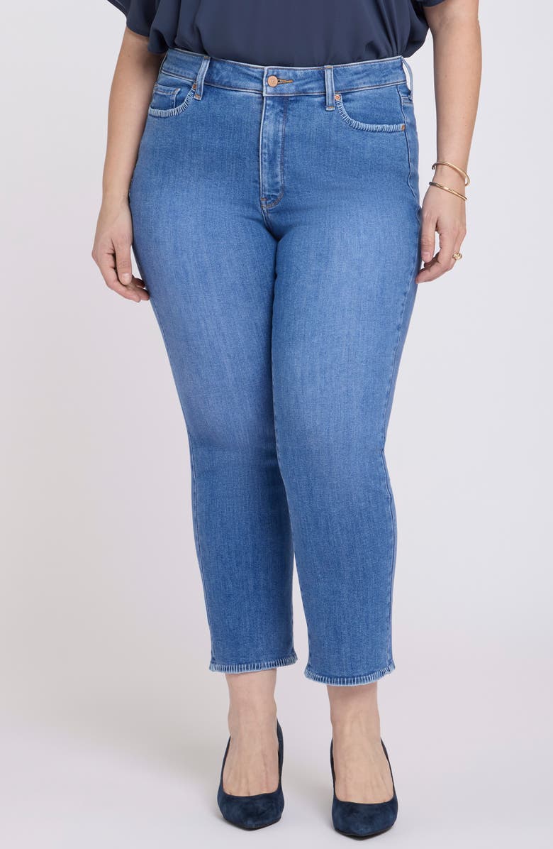 NYDJ Marilyn Blanket Stitch Ankle Straight Leg Jeans, Main, color, 