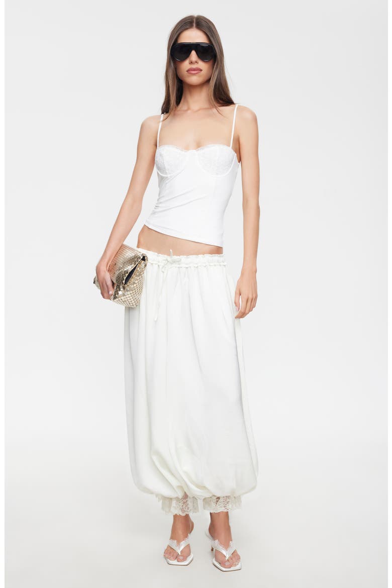Kiss & Tell Bubble Hem Pants, Alternate, color, IVORY
