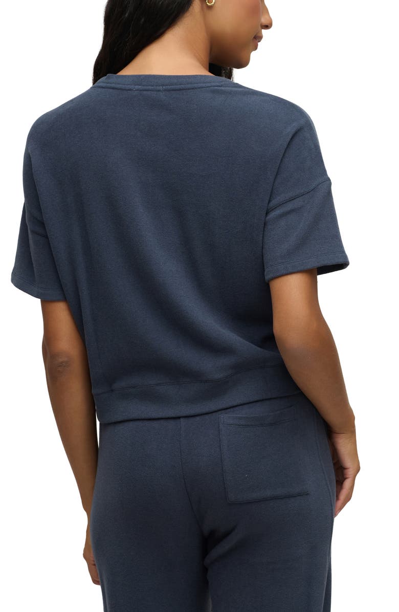 Barefoot Dreams<sup>®</sup> Brushed Fleece Short Sleeve Pullover, Alternate, color, 