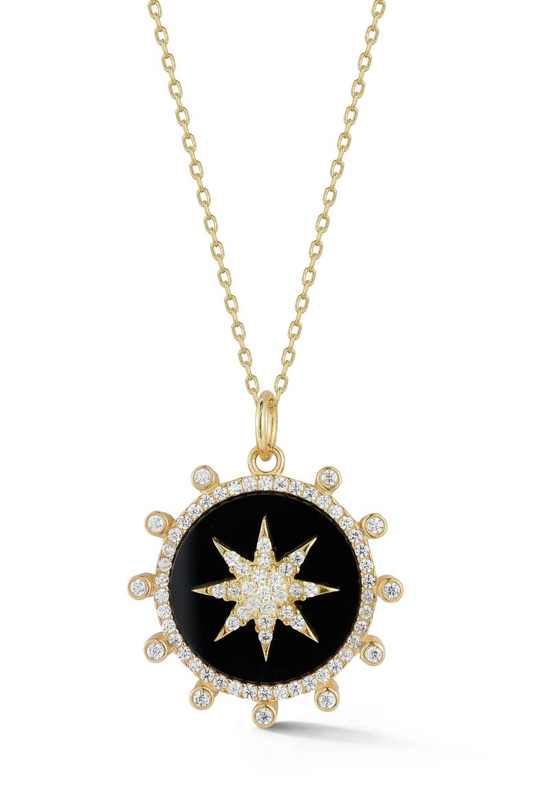 Medallion Pendant Necklace, Main, color, GOLD